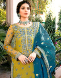 Heavy Embroidered Organza Party Wear Dress 2025 (DZ16898)