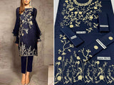 Trendy 2-Piece Embroidered Lawn Dress (DZ16901)