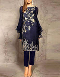 Trendy 2-Piece Embroidered Lawn Dress (DZ16901)
