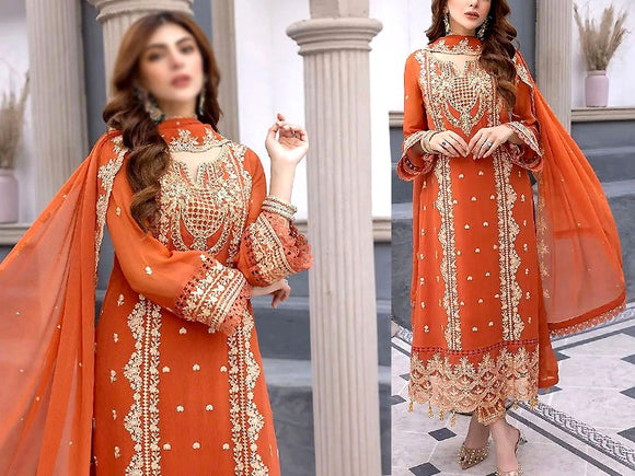 Pakistani lawn suits deals with chiffon dupatta online