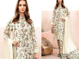 Elegant Embroidered Lawn Dress with Chiffon Dupatta (DZ16929)