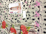 Elegant Embroidered Lawn Dress with Digital Print Silk Dupatta (DZ16942)