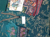 Elegant Embroidered Lawn Dress with Digital Print Silk Dupatta (DZ16945)