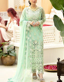 Fancy Heavy Embroidered Chiffon Wedding Dress with Chiffon Dupatta (DZ16957)