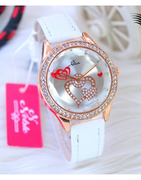 Noble Heart Dial Fashion Watch for Girls (DZ16990)