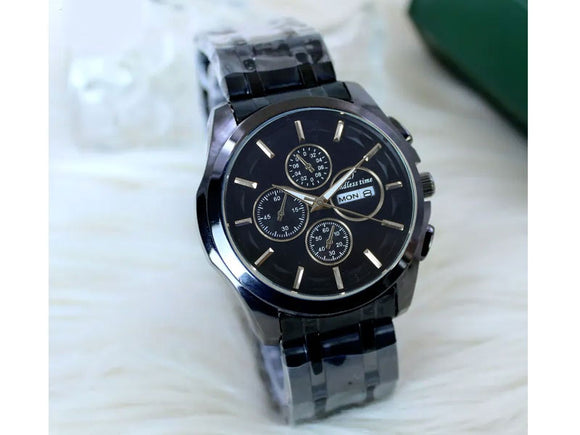 Endless Time Men's Day & Date Chain Watch - Black (DZ17001)