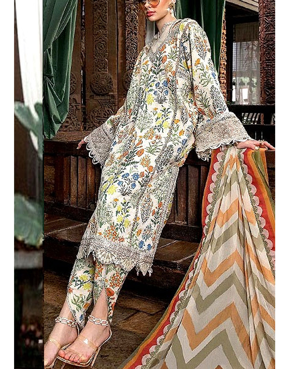 All-Over Print Embroidered Lawn Dress with Chiffon Dupatta (DZ17019) DressyZone.com All-Over Print Embroidered Lawn Dress with Chiffon Dupatta (DZ17019) DressyZone.com