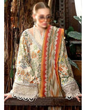 All-Over Print Embroidered Lawn Dress with Chiffon Dupatta (DZ17019)