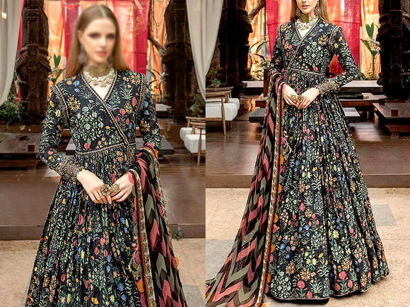 All-Over Print Embroidered Lawn Dress 2024 with Chiffon Dupatta (DZ17020)