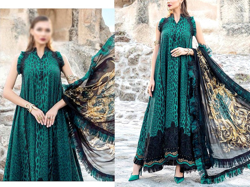 Long dress with silk dupatta best sale