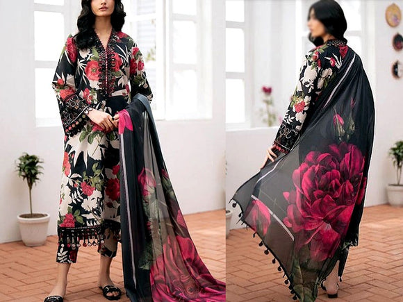Digital All-Over Print Lawn Suit 2024 with Lawn Dupatta (DZ17032)