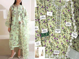 Fancy Embroidered EID Lawn Dress 2024 with Emb. Khaddi Net Dupatta (DZ17047)