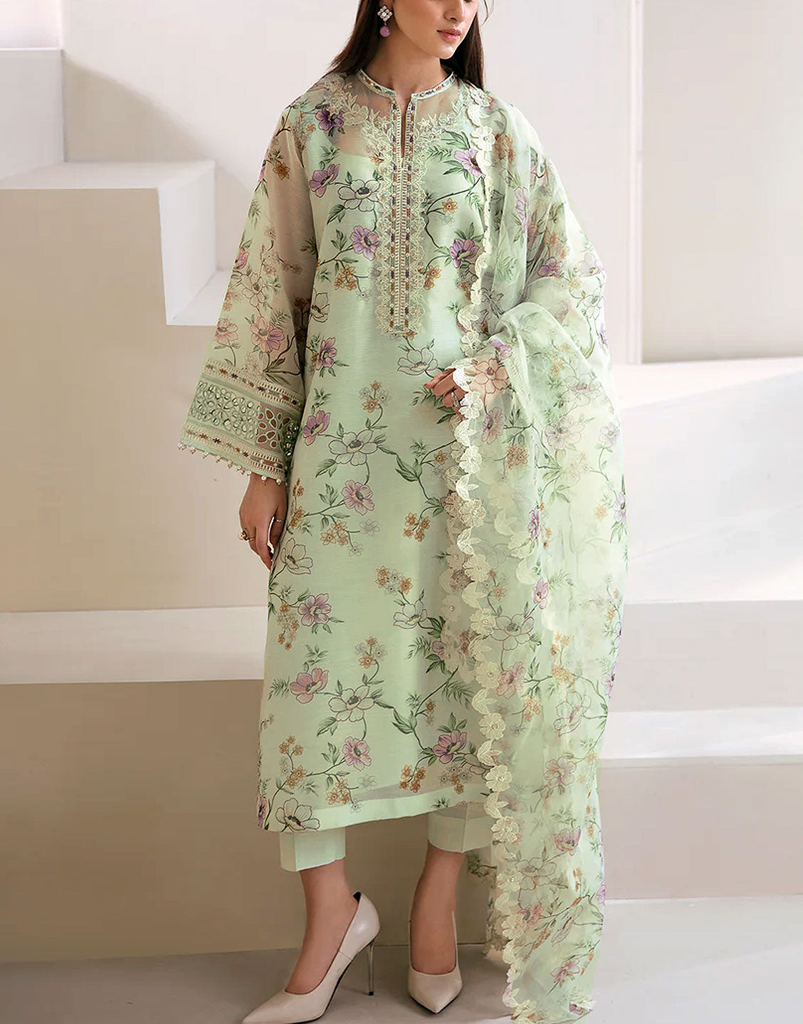 Lawn net dresses deals