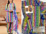 Digital All-Over Chunri Print Lawn Dress with Diamond Dupatta (DZ17051)