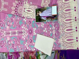 Luxury Heavy Schiffli Embroidered Lawn Dress with Silk Dupatta (DZ17070)