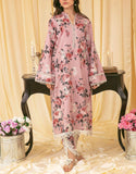 Digital All-Over Print Embroidered Lawn Dress with Silk Dupatta (DZ17071)