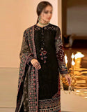 Heavy Sequins Embroidered Cotton Dress with Diamond Zari Dupatta (DZ17076)