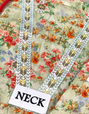 Digital Print Schiffli Embroidered Lawn Suit with Printed Silk Dupatta (DZ17078)