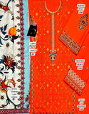 Fancy Embroidered Lawn Dress with Digital Print Diamond Dupatta (DZ17088)