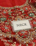 Luxurios Handwork Heavy Embroidered Organza Bridal Dress (DZ17514)