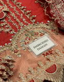 Luxurios Handwork Heavy Embroidered Organza Bridal Dress (DZ17514)