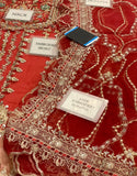 Luxurios Handwork Heavy Embroidered Organza Bridal Dress (DZ17514)