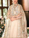 Luxurios Handwork Heavy Embroidered Organza Bridal Dress (DZ17515)