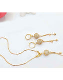 Adorable Ball Shaped Zircon Jewelry Set with Bracelet & Earrings (DZ17516)