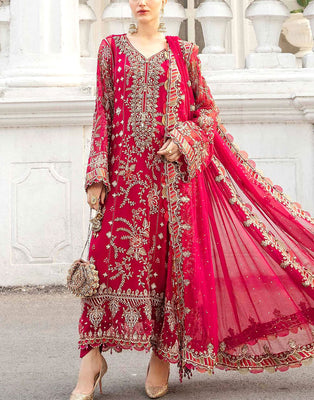 Luxury Heavy Embroidered Chiffon Wedding Dress 2025 (DZ17543)