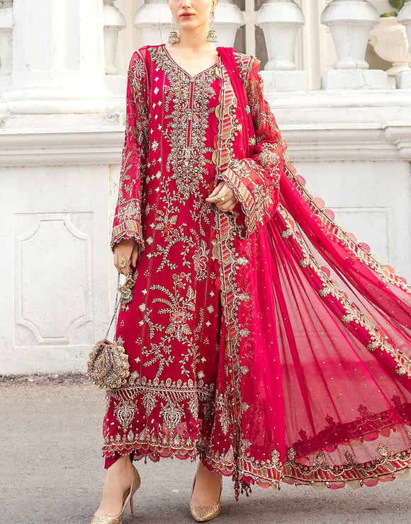 Luxury Heavy Embroidered Chiffon Wedding Dress 2025 (DZ17543)