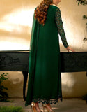Elegant Embroidered Chiffon Party Wear Dress with Silk Trouser (DZ17547)