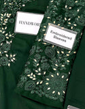 Elegant Embroidered Chiffon Party Wear Dress with Silk Trouser (DZ17547)
