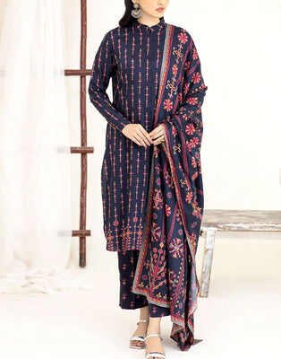 Digital All-Over Print Karandi Suit with Karandi Dupatta (DZ17582)
