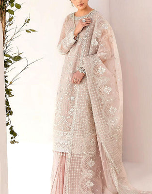 Luxury Handwork Heavy Embroidered Organza Wedding Wear Dress (DZ17814)