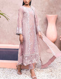 Elegant Embroidered Fancy Chiffon Party Wear Dress (DZ17821)