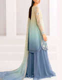 Trendy Heavy Embroidered Chiffon Party Wear Dress (DZ17829)