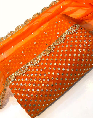 Hiba Bukhari Design: 3-Piece 9mm Chiffon Dress with Cutwork Dupatta (DZ17841)