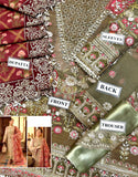 Luxury Handcrafted & Heavy Embroidered Organza Bridal Dress (DZ17850)