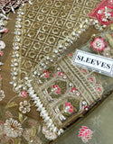 Luxury Handcrafted & Heavy Embroidered Organza Bridal Dress (DZ17850)