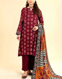 Elegant Embroidered Lawn Dress Design with Monal Dupatta (DZ17965)