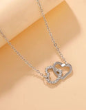 4-Piece Heart Shape Silver Jewelry Set for Girls with Bracelet, Earrings, Necklace and Ring (DZ17991)