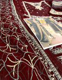 Fancy Embroidered Chiffon Party Wear Dress (DZ17996)