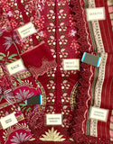 All-Over Print Embroidered Lawn Dress 2025 with Chiffon Dupatta (DZ18002)