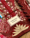 All-Over Print Embroidered Lawn Dress 2025 with Chiffon Dupatta (DZ18002)