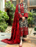 All-Over Print Embroidered Lawn Dress with Chiffon Dupatta (DZ18004)