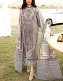 Glamorous Heavy Schiffli Embroidered Lawn Party Dress with Silk Dupatta (DZ18011)