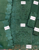 Luxury Heavy Schiffli Embroidered Lawn Dress with Emb. Organza Dupatta (DZ18016)