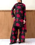 All-Over Digital Print Lawn Dress with Silk Dupatta (DZ18021)