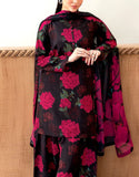 All-Over Digital Print Lawn Dress with Silk Dupatta (DZ18021)