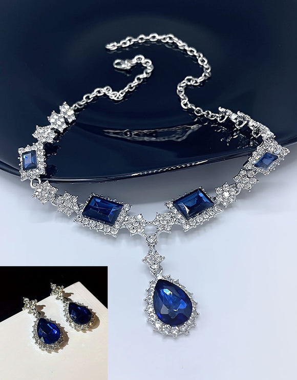 Elegant French-Inspired Necklace Set with Earrings - Perfect for Parties (DZ18032)
